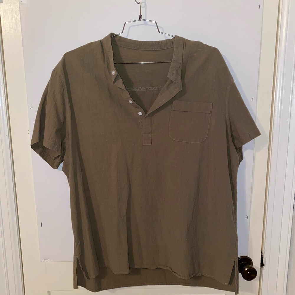 Green shirt with buttons
